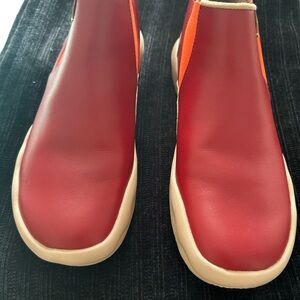 Red and Orange Leather
